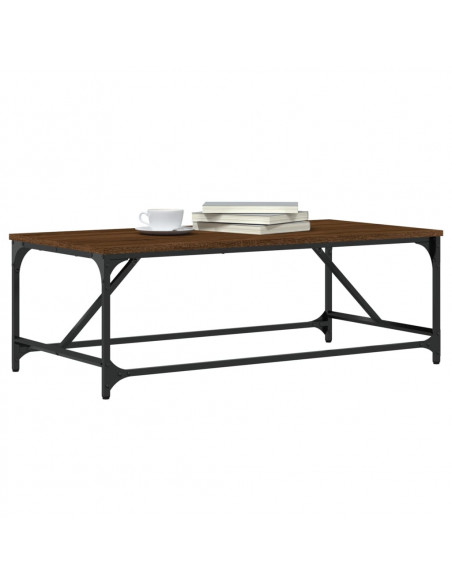 Tavolino da Salotto Rovere Marrone100x50x35cm Legno Multistrato