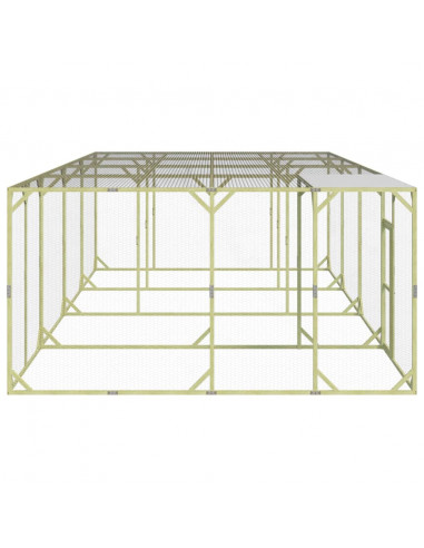 Pollaio 800x400x200 cm Legno Massello di Pino Impregnato
