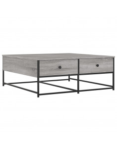 Tavolino da Salotto Grigio Sonoma 100x99x40cm Legno Multistrato 2