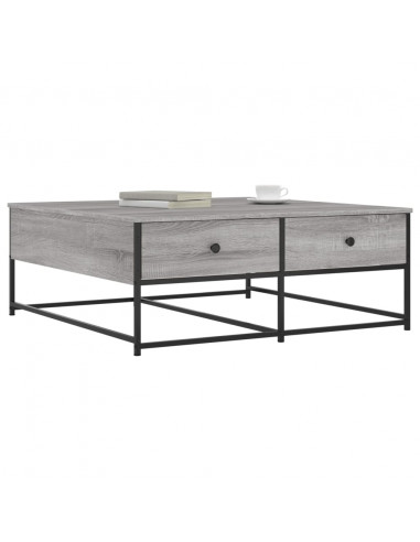 Tavolino da Salotto Grigio Sonoma 100x99x40cm Legno Multistrato