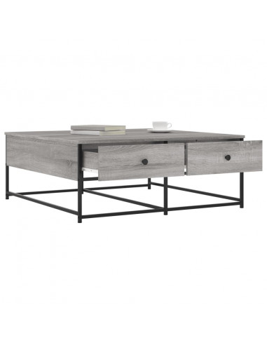 Tavolino da Salotto Grigio Sonoma 100x99x40cm Legno Multistrato