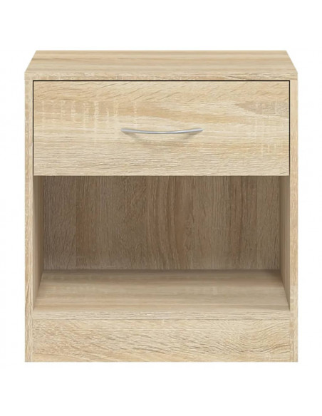 Comodini 2 pz con Cassetto Colore Rovere