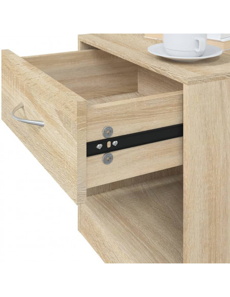 Comodini 2 pz con Cassetto Colore Rovere