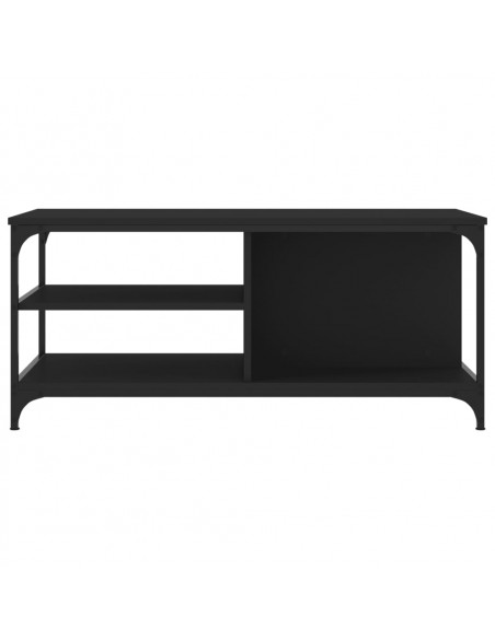 Tavolino da Salotto Nero 100x50x45 cm in Legno Multistrato