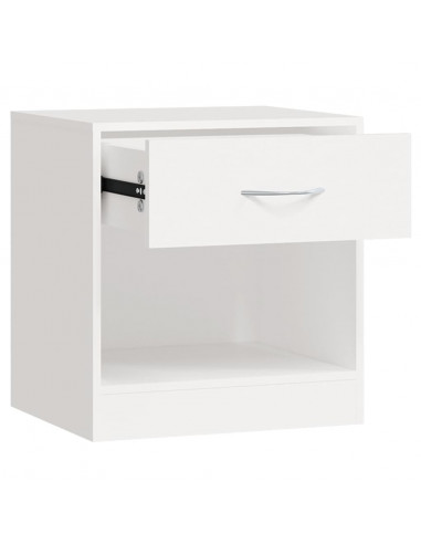 Comodini 2 pz con Cassetto Bianchi