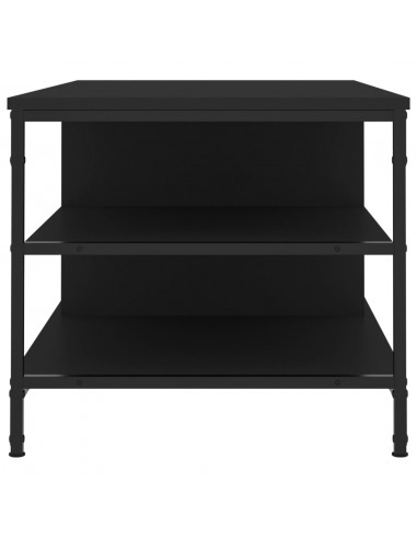Tavolino da Salotto Nero 100x50x45 cm in Legno Multistrato