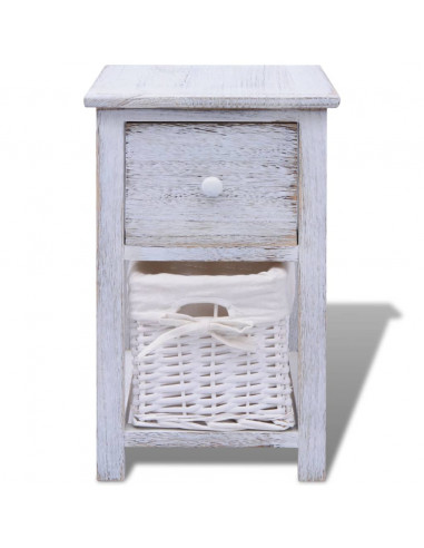 Comodino in Legno Bianco