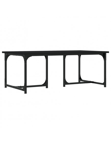 Tavolino da Salotto Nero 90x50x35 cm in Legno Multistrato
