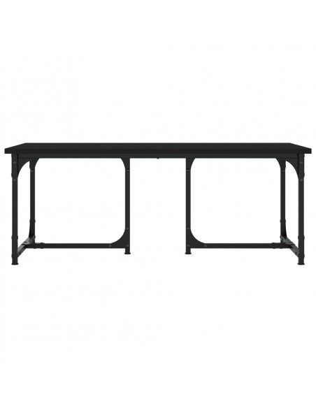 Tavolino da Salotto Nero 90x50x35 cm in Legno Multistrato