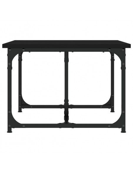 Tavolino da Salotto Nero 90x50x35 cm in Legno Multistrato