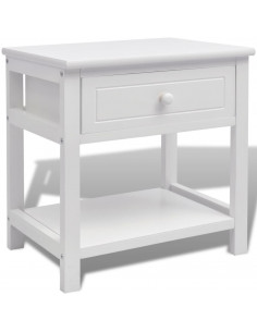 Comodino in Legno Bianco 2