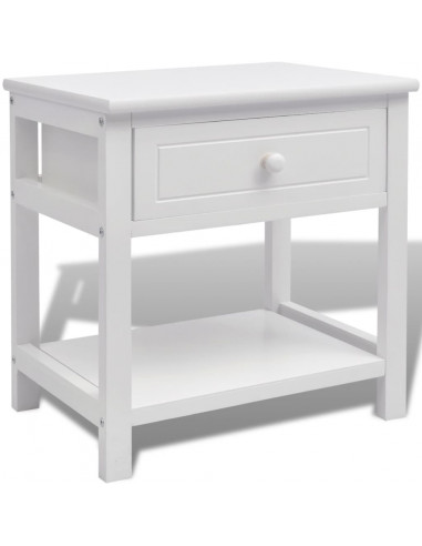 Comodino in Legno Bianco