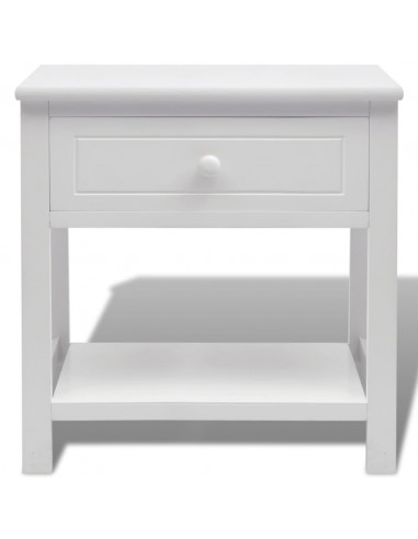 Comodino in Legno Bianco