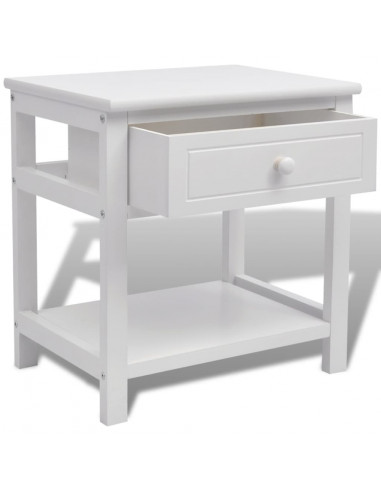 Comodino in Legno Bianco