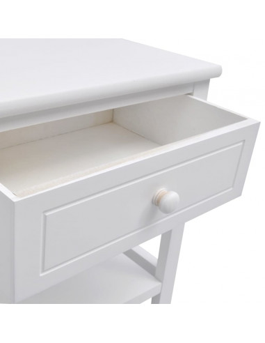 Comodino in Legno Bianco