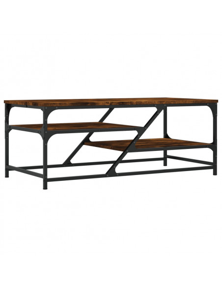 Tavolino da Salotto Rovere Fumo 100x49x40 cm Legno Multistrato