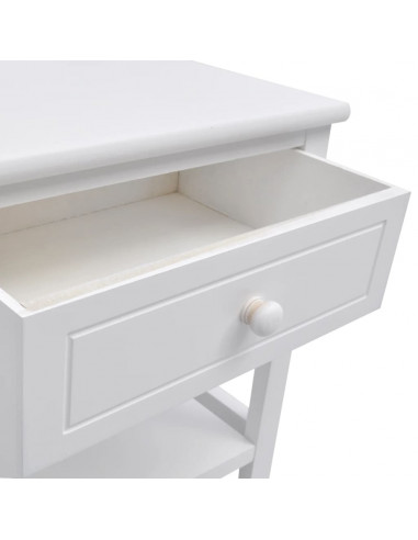 Comodini 2 pezzi Bianchi in Legno