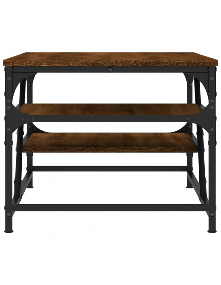 Tavolino da Salotto Rovere Fumo 100x49x40 cm Legno Multistrato
