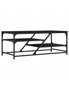 Tavolino da Salotto Nero 100x49x40 cm in Legno Multistrato 2