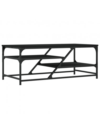 Tavolino da Salotto Nero 100x49x40 cm in Legno Multistrato