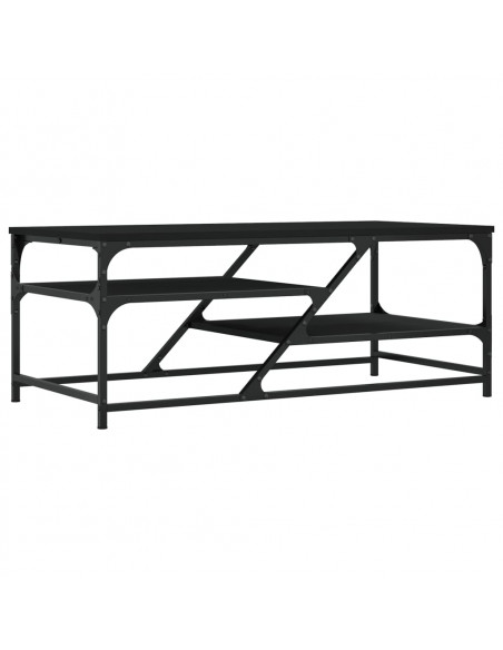 Tavolino da Salotto Nero 100x49x40 cm in Legno Multistrato