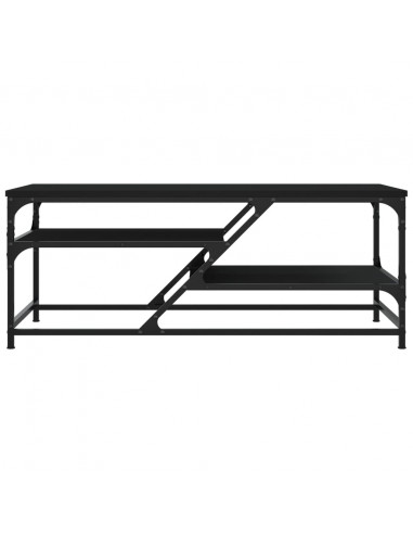 Tavolino da Salotto Nero 100x49x40 cm in Legno Multistrato