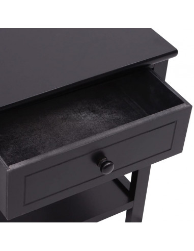 Comodino in Legno Nero