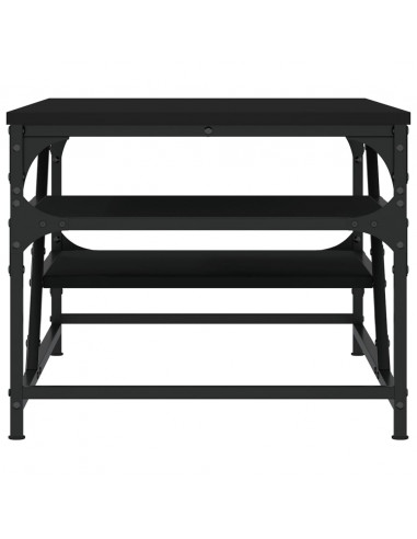 Tavolino da Salotto Nero 100x49x40 cm in Legno Multistrato