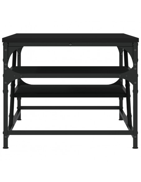 Tavolino da Salotto Nero 100x49x40 cm in Legno Multistrato