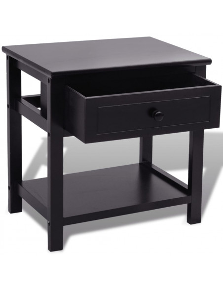 Comodini 2 pz in Legno Neri