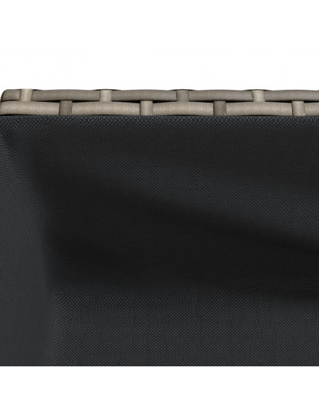 Fioriere Giardino con Ripiani 2pz Grigie 90x40x75cm Polyrattan
