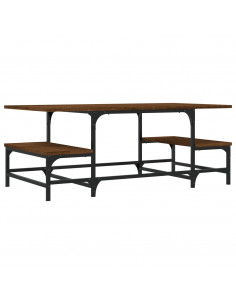 Tavolino Salotto Rovere Marrone 100x50,5x40cm Legno Multistrato 2