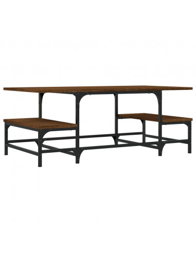 Tavolino Salotto Rovere Marrone 100x50,5x40cm Legno Multistrato