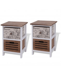 Comodini 2 Pezzi In Legno 2