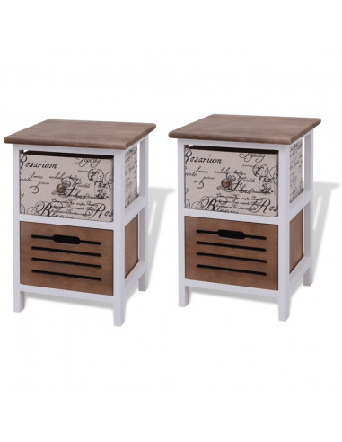 Comodini 2 Pezzi In Legno