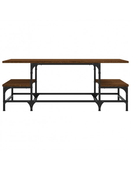 Tavolino Salotto Rovere Marrone 100x50,5x40cm Legno Multistrato