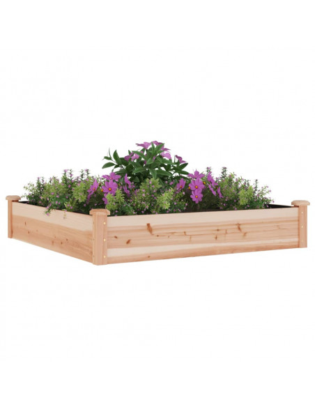 Fioriera Rialzata Giardino Fodera 120x120x25cm Massello Abete