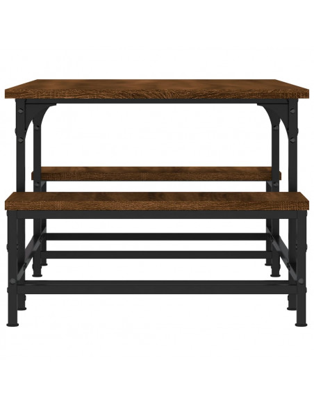 Tavolino Salotto Rovere Marrone 100x50,5x40cm Legno Multistrato