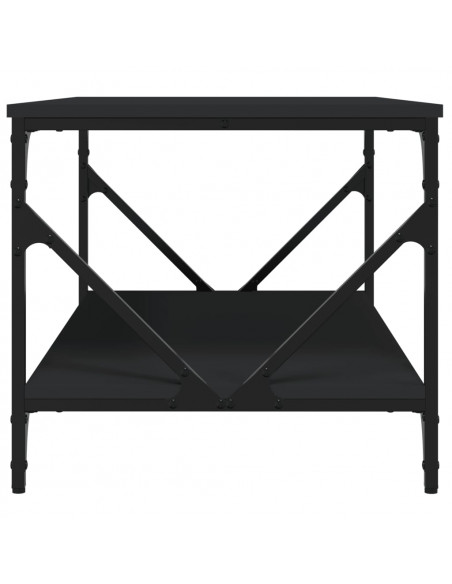 Tavolino da Salotto Nero 90x50x45 cm in Legno Multistrato