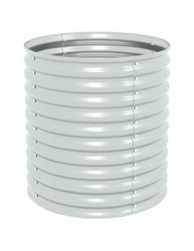 Letto Rialzato Giardino 80x80x81 cm in Acciaio Zincato Argento