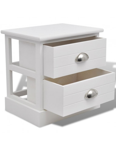 Comodini In Stile Francese 2 Pezzi Bianco