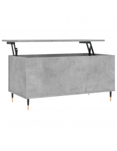 Tavolino Salotto Grigio Cemento 90x44,5x45 cm Legno Multistrato 2