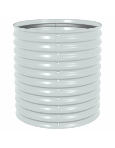 Letto Rialzato Giardino 80x80x81 cm in Acciaio Zincato Argento