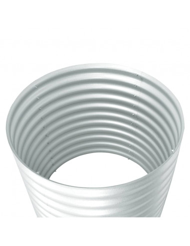 Letto Rialzato Giardino 80x80x81 cm in Acciaio Zincato Argento