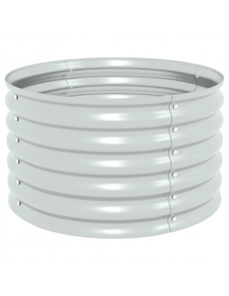 Letto Rialzato Giardino 80x80x44 cm in Acciaio Zincato Argento