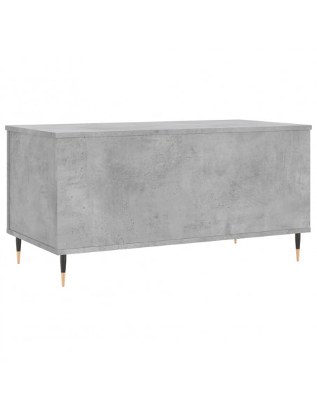 Tavolino Salotto Grigio Cemento 90x44,5x45 cm Legno Multistrato
