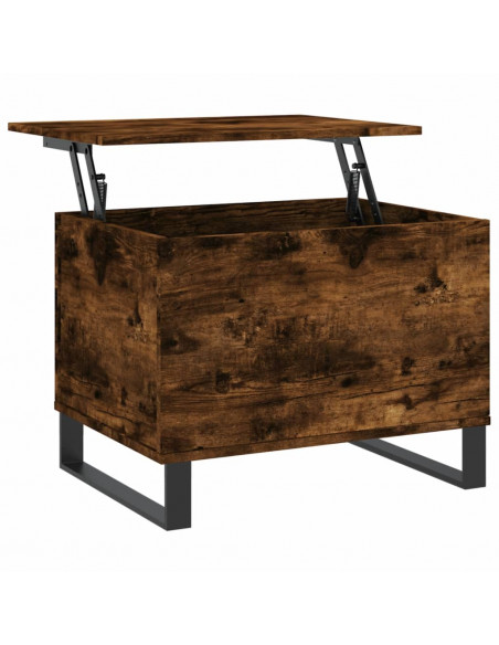 Tavolino da Salotto Rovere Fumo 60x44,5x45 cm Legno Multistrato