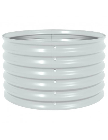 Letto Rialzato Giardino 80x80x44 cm in Acciaio Zincato Argento