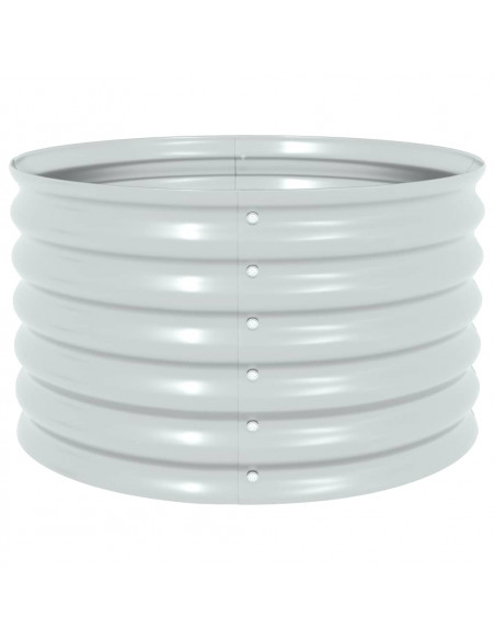 Letto Rialzato Giardino 80x80x44 cm in Acciaio Zincato Argento