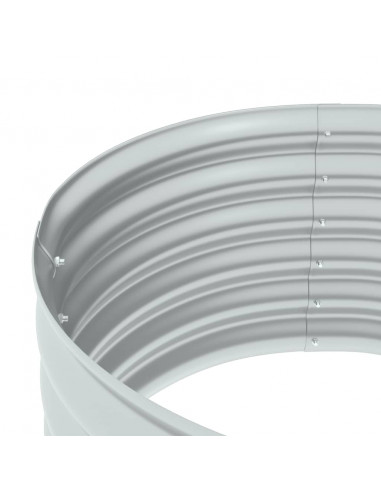 Letto Rialzato Giardino 80x80x44 cm in Acciaio Zincato Argento